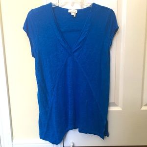 Anthropologie Meadow Rue Blue Spliced T-Shirt